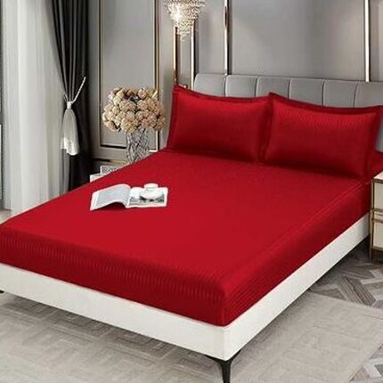 Lenjerie de pat damasc Premium gama Horeca – cu elastic – 6 piese, Model 16769