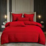 Lenjerie de pat damasc Premium gama Horeca – cu elastic – 6 piese, Model 16769 - imagine 2