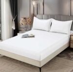Lenjerie de pat damasc Premium gama Horeca – cu elastic – 6 piese, Model 16773