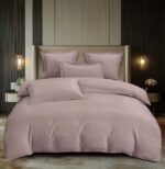 Lenjerie de pat damasc Premium gama Horeca – cu elastic – 6 piese, Model 16776 - imagine 2