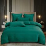 Lenjerie de pat damasc Premium gama Horeca – cu elastic – 6 piese, Model 16778 - imagine 2