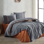 Lenjerie de pat – de vara – Bohaline Pique 100% Bumbac – 4 piese, Model 16060 - imagine 3