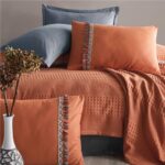 Lenjerie de pat – de vara – Bohaline Pique 100% Bumbac – 4 piese, Model 16061