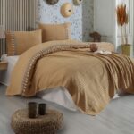 Lenjerie de pat – de vara – Bohaline Pique 100% Bumbac – 4 piese, Model 16065 - imagine 3