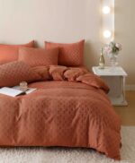 Lenjerie de pat fashion Jacquard + Finet – 6 piese, Model 5690 - imagine 4