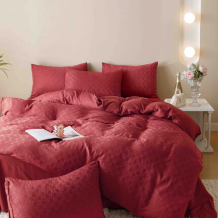 Lenjerie de pat fashion Jacquard + Finet – 6 piese, Model 5692 - imagine 5