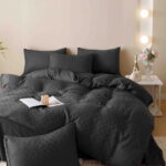 Lenjerie de pat fashion Jacquard + Finet – 6 piese, Model 5693 - imagine 5