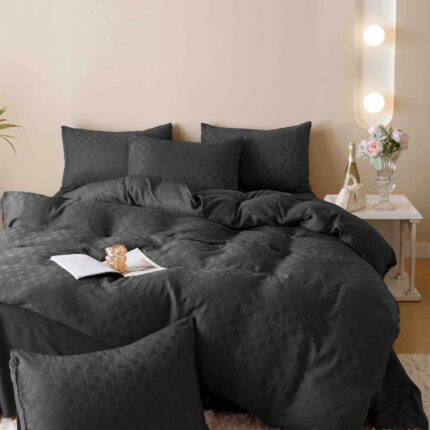 Lenjerie de pat fashion Jacquard + Finet – 6 piese, Model 5693 - imagine 5