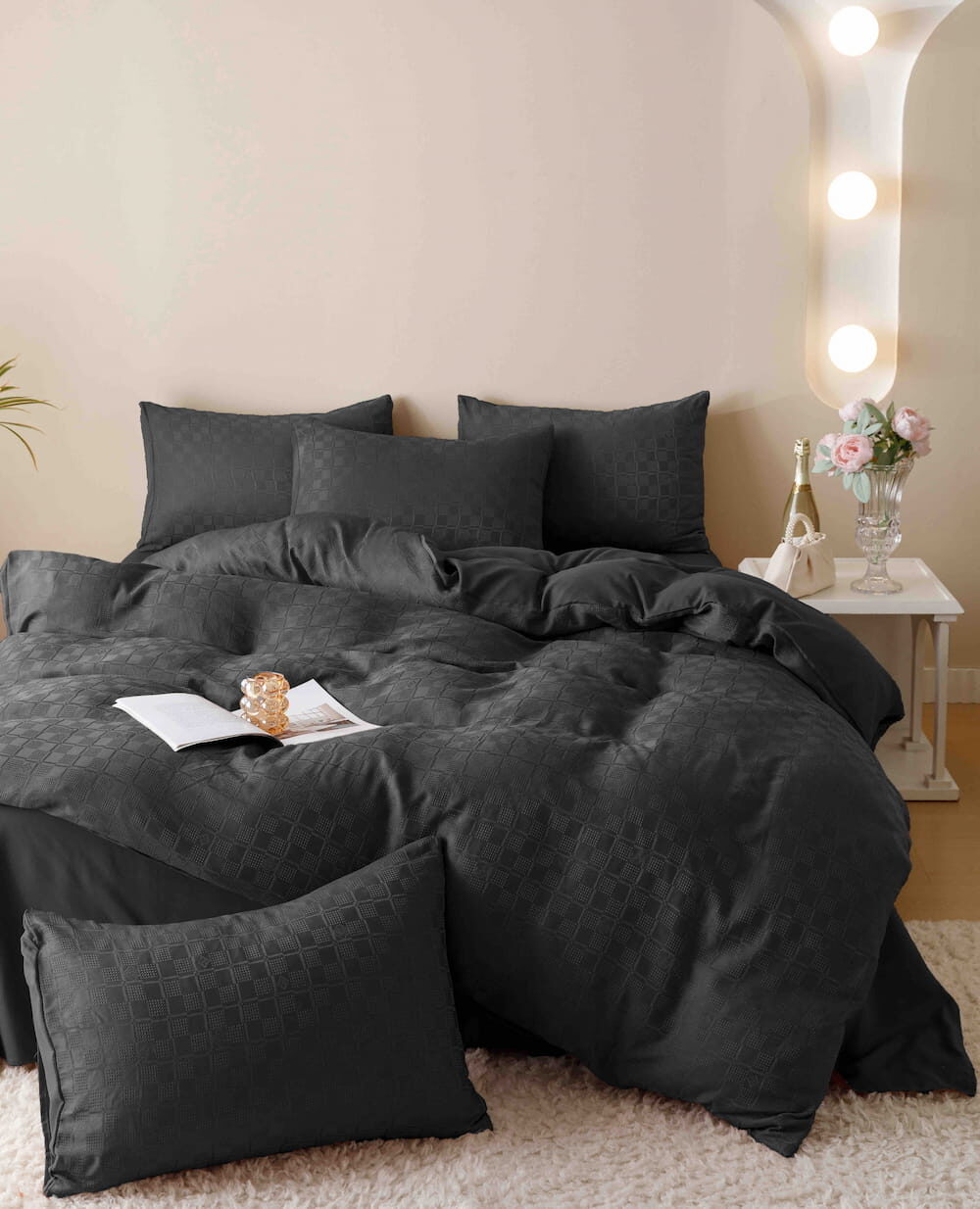 Lenjerie de pat fashion Jacquard + Finet – 6 piese, Model 5693 - imagine 5 Lenjerie de pat fashion Jacquard + Finet – 6 piese, Model 5693 - imagine 5