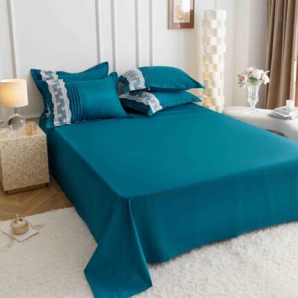 Lenjerie de pat finet cu inimi brodate – 6 piese, Model 5704