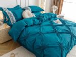 Lenjerie de pat finet cu inimi brodate – 6 piese, Model 5704 - imagine 4