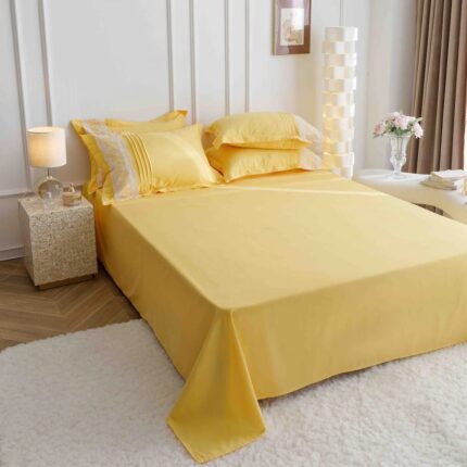 Lenjerie de pat finet cu inimi brodate – 6 piese, Model 5706