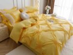 Lenjerie de pat finet cu inimi brodate – 6 piese, Model 5706 - imagine 4