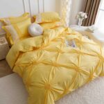 Lenjerie de pat finet cu inimi brodate – 6 piese, Model 5706 - imagine 5