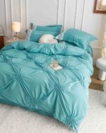 Lenjerie de pat finet cu inimi brodate – 6 piese, Model 5708 - imagine 6