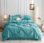 Lenjerie de pat finet cu inimi brodate – 6 piese, Model 5708 - imagine 7