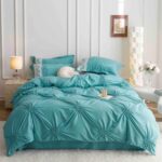 Lenjerie de pat finet cu inimi brodate – 6 piese, Model 5708 - imagine 7
