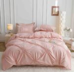 Lenjerie de pat finet cu inimi brodate – 6 piese, Model 5711 - imagine 4