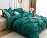 Lenjerie de pat finet cu inimi brodate – 6 piese, Model 5712 - imagine 4