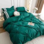 Lenjerie de pat finet cu inimi brodate – 6 piese, Model 5712 - imagine 5