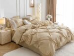Lenjerie de pat finet cu inimi brodate – 6 piese, Model 5713 - imagine 4