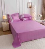 Lenjerie de pat finet cu inimi brodate – 6 piese, Model 5716