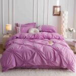 Lenjerie de pat finet cu inimi brodate – 6 piese, Model 5716 - imagine 6