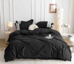 Lenjerie de pat finet cu inimi brodate – 6 piese, Model 5717 - imagine 6