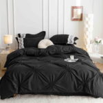 Lenjerie de pat finet cu inimi brodate – 6 piese, Model 5717 - imagine 6