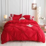 Lenjerie de pat finet cu inimi brodate – 6 piese, Model 5718 - imagine 6