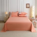 Lenjerie de pat finet cu inimi brodate – 6 piese, Model 9935 - imagine 2