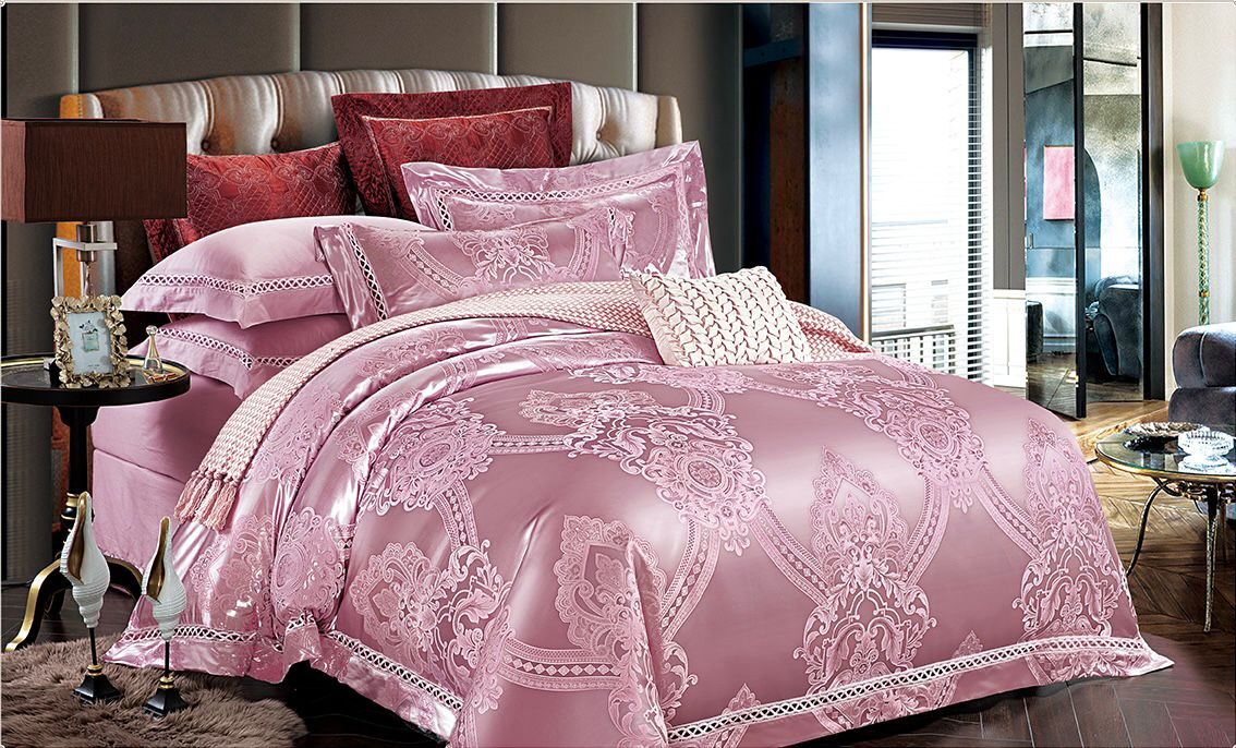 Lenjerie de pat Jacquard bumbac 100% – 6 piese, Model 12174 Lenjerie de pat Jacquard bumbac 100% – 6 piese, Model 12174