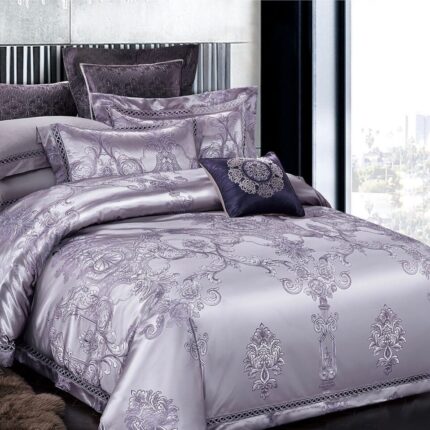 Lenjerie de pat Jacquard bumbac 100% – 6 piese, Model 12179