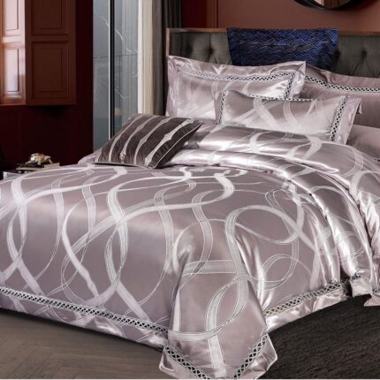 Lenjerie de pat Jacquard bumbac 100% – 6 piese, Model 12183