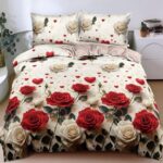 Lenjerie de pat Luxury – bumbac satinat – 4 piese, Model 18369