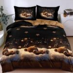 Lenjerie de pat Luxury – bumbac satinat – 4 piese, Model 18388