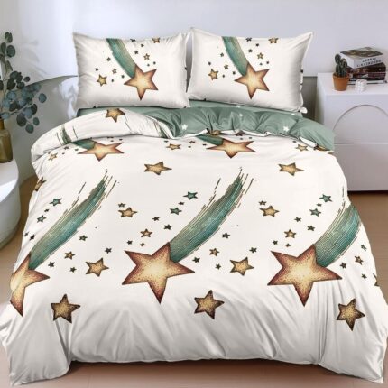 Lenjerie de pat Luxury – bumbac satinat – 4 piese, Model 18389