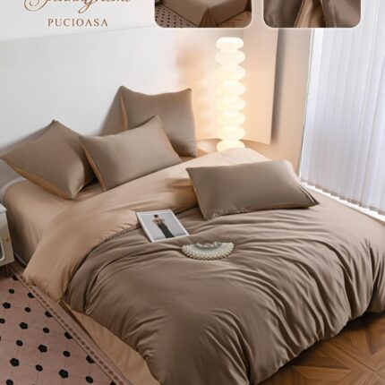 Lenjerie de pat Matase Luxury – 6 piese, Model 17548 - imagine 7