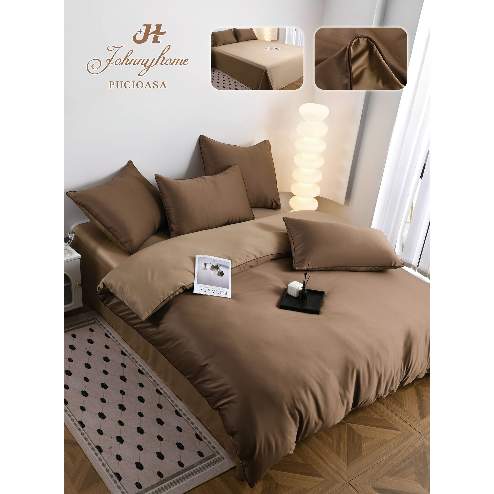 Lenjerie de pat Matase Luxury – 6 piese, Model 17556 - imagine 7 Lenjerie de pat Matase Luxury – 6 piese, Model 17556 - imagine 7