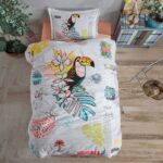 Lenjerie de pat Ranforce 100% bumbac – Paradise – 1 persoana – 3 piese, Model 16964