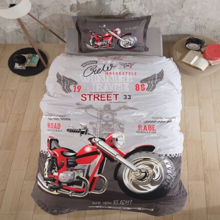 Lenjerie de pat Ranforce 100% bumbac – Street King – 1 persoana – 3 piese, Model 16960