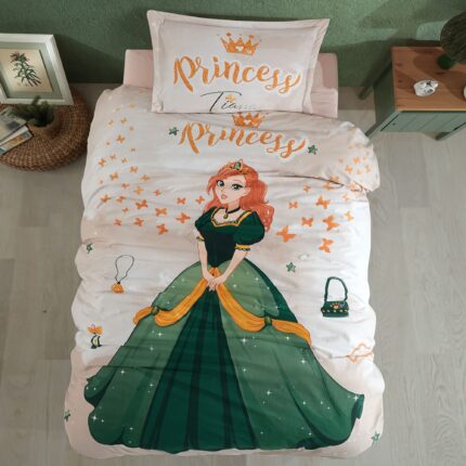 Lenjerie de pat Ranforce 100% bumbac – Tiana – 1 persoana – 3 piese, Model 16959