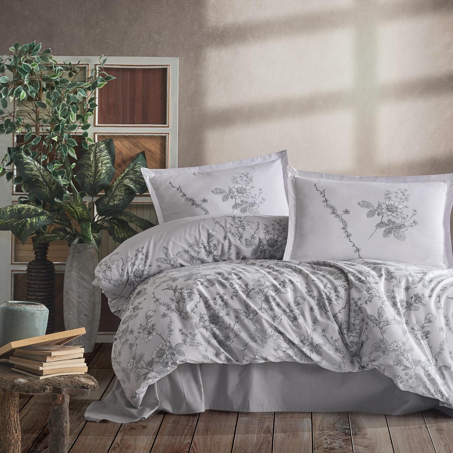 Lenjerie de pat ranforce Clasy King size, Model 11248 Lenjerie de pat ranforce Clasy King size, Model 11248