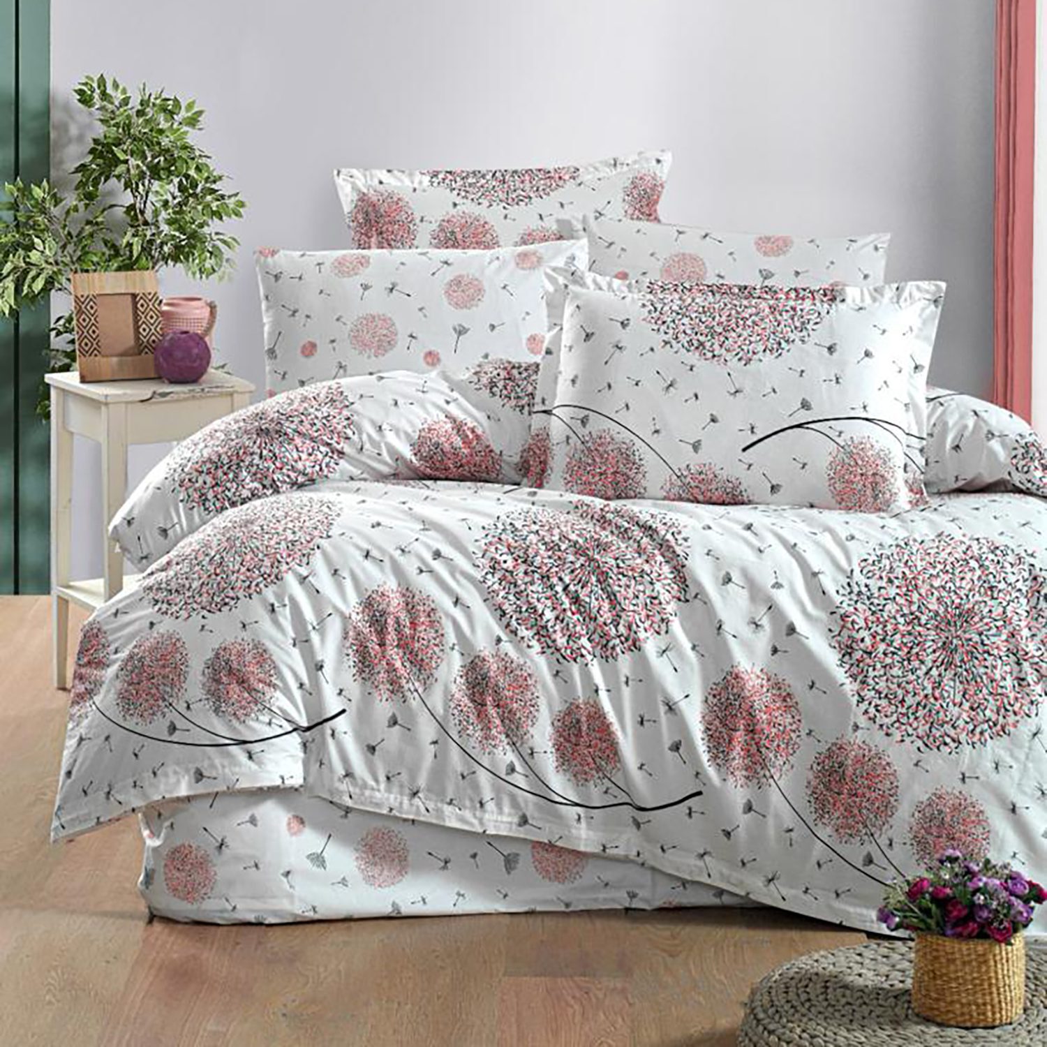 Lenjerie de pat ranforce Clasy King size, Model 11253 Lenjerie de pat ranforce Clasy King size, Model 11253