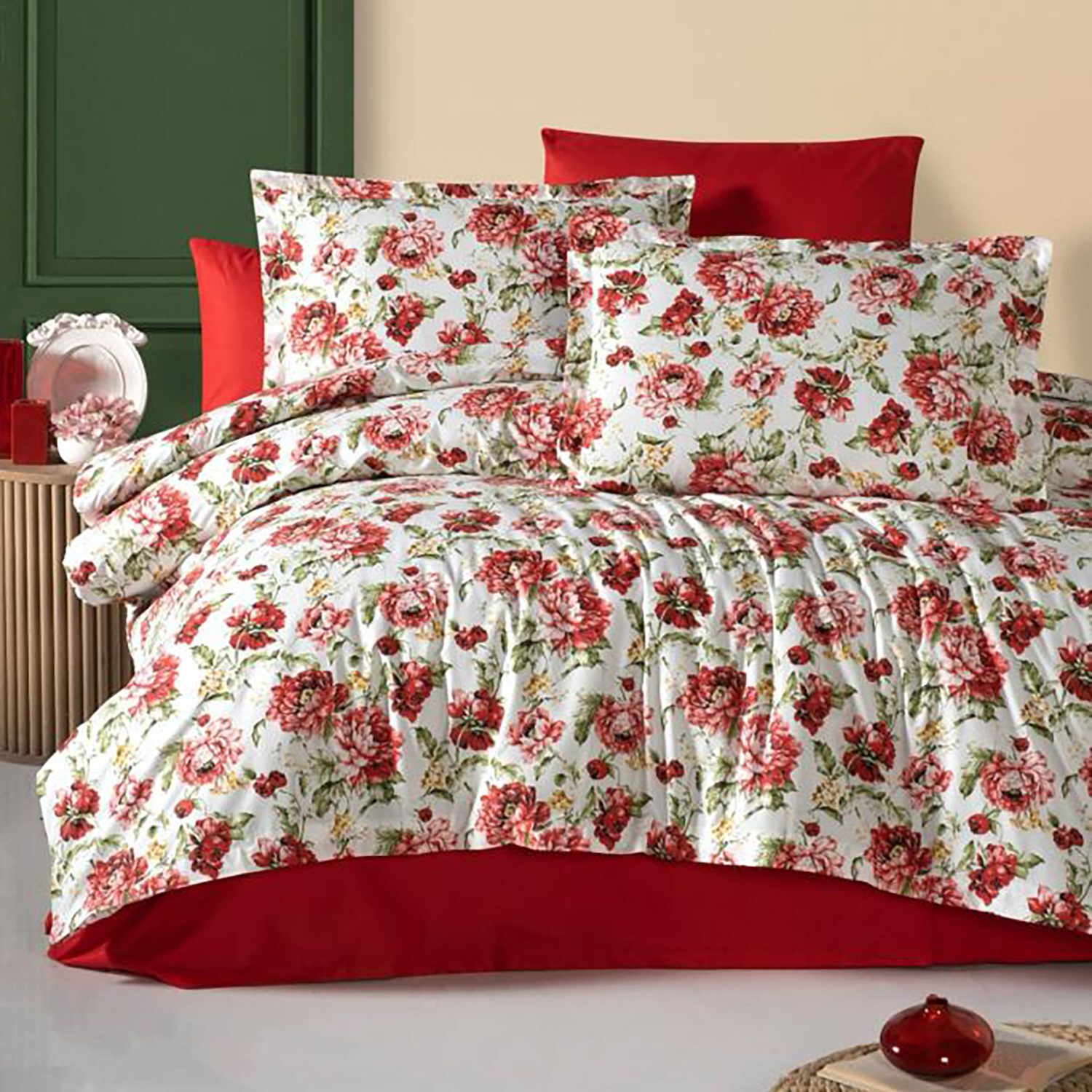 Lenjerie de pat ranforce Clasy King size, Model 11262 Lenjerie de pat ranforce Clasy King size, Model 11262