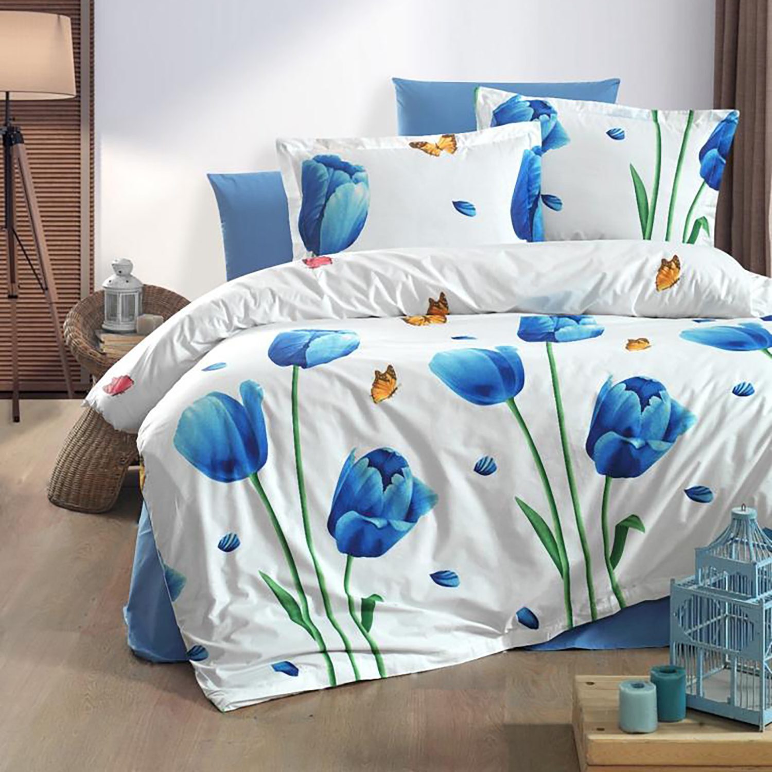Lenjerie de pat ranforce Clasy King size, Model 11266 Lenjerie de pat ranforce Clasy King size, Model 11266