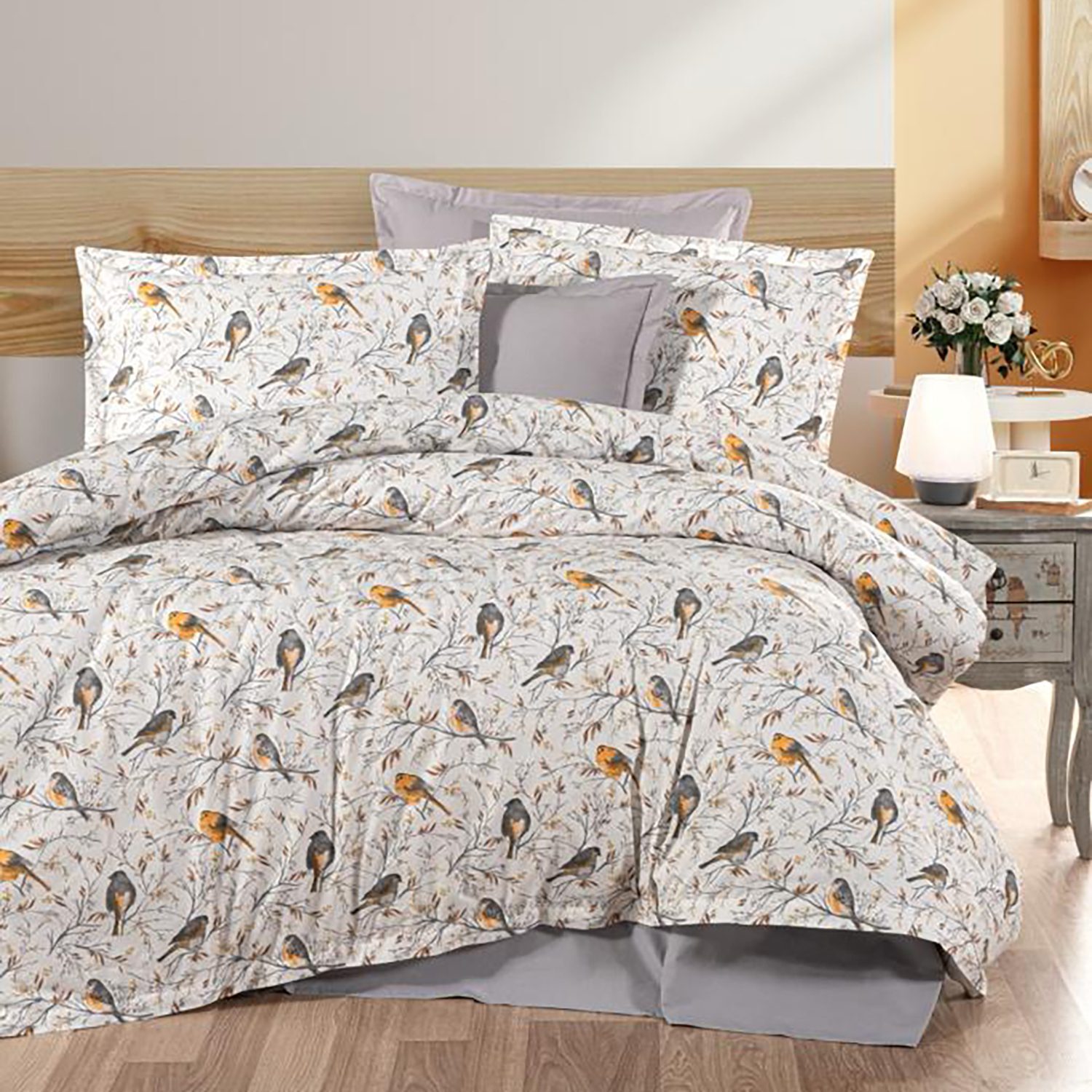 Lenjerie de pat ranforce Clasy King size, Model 11274 Lenjerie de pat ranforce Clasy King size, Model 11274