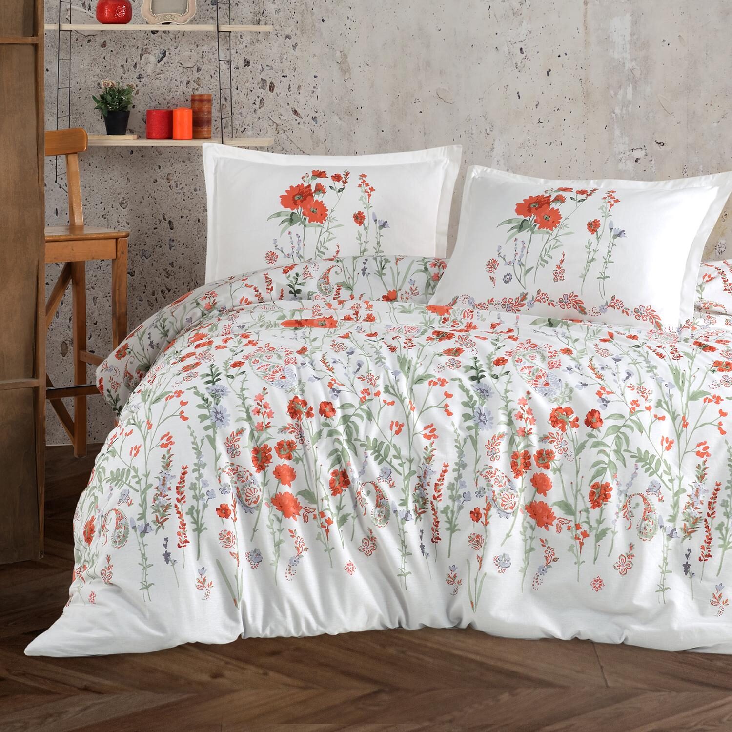 Lenjerie de pat ranforce Clasy King size, Model 11290 Lenjerie de pat ranforce Clasy King size, Model 11290