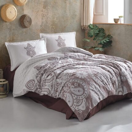 Lenjerie de pat ranforce Clasy King size, Model 15587