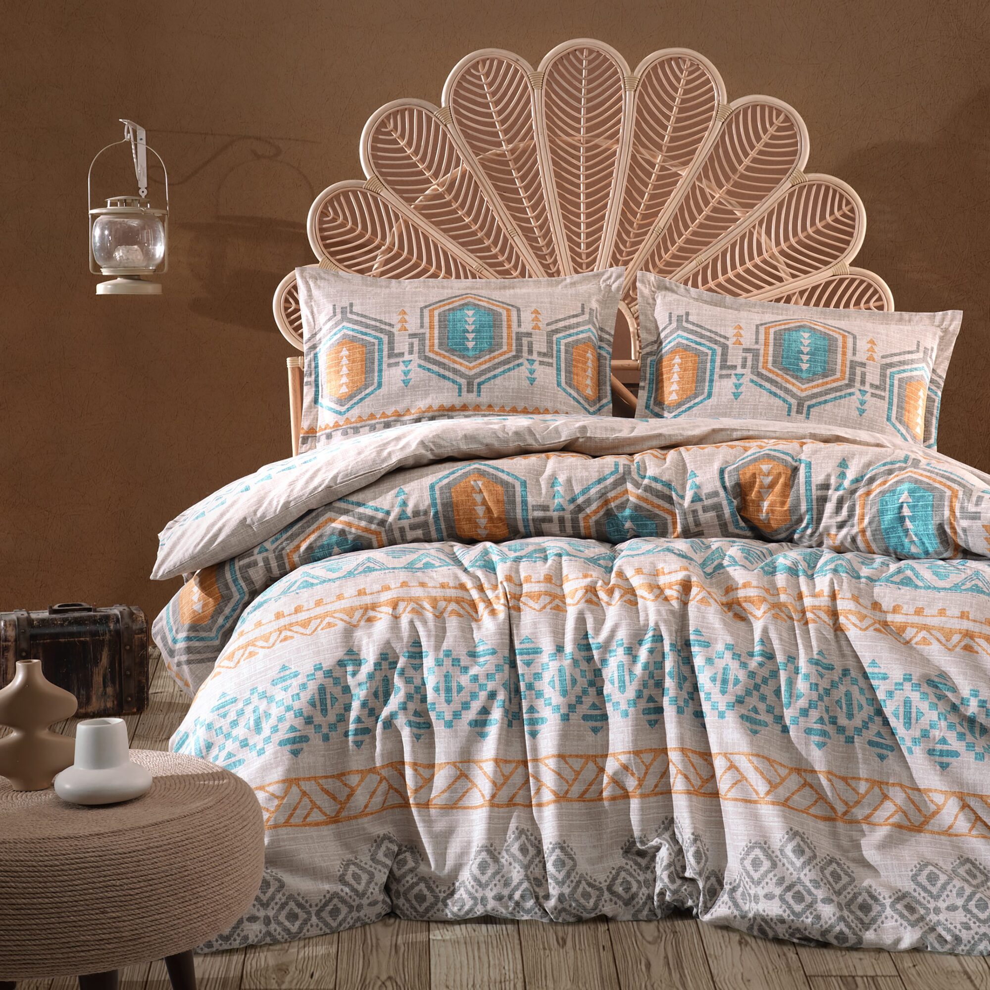 Lenjerie de pat ranforce Clasy King size, Model 15590 Lenjerie de pat ranforce Clasy King size, Model 15590